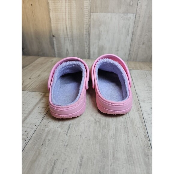 Capelli New York Kids Clogs Pink with Rainbow Charm Fuzzy Lined Size 12/13 Girls - Picture 5 of 7